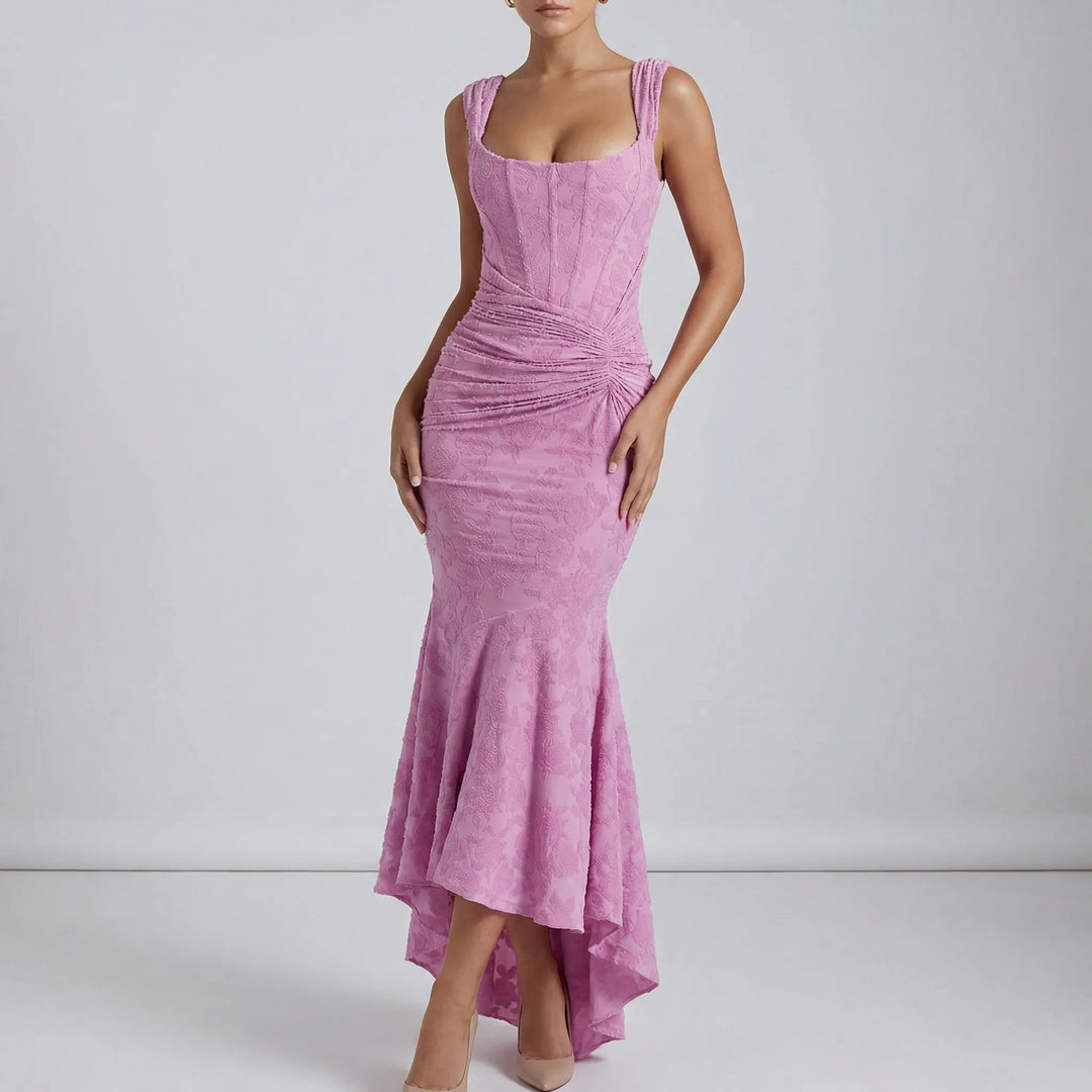 Gerafftes Schulterfreies Kleid - Linda