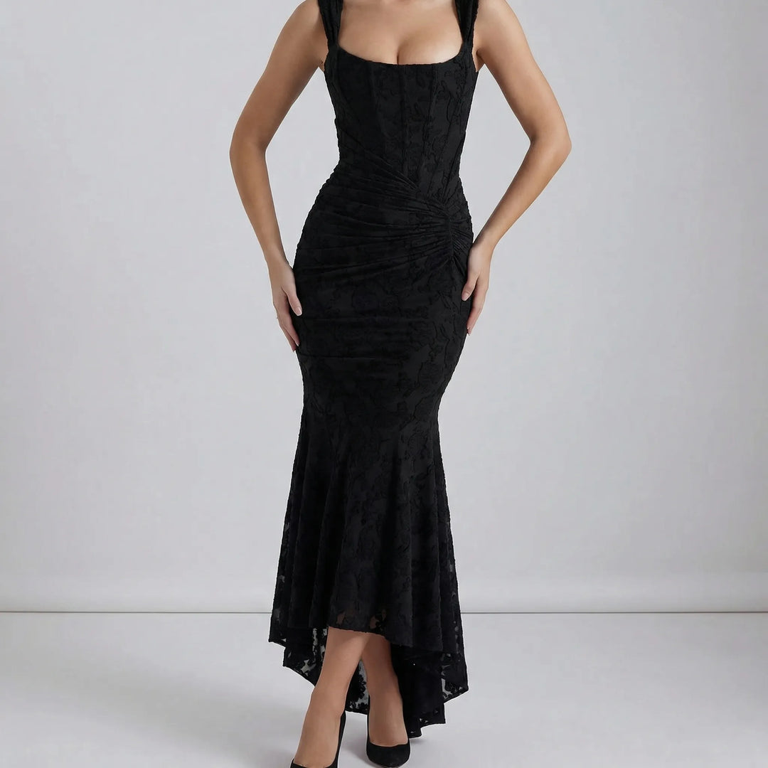 Gerafftes Schulterfreies Kleid - Linda