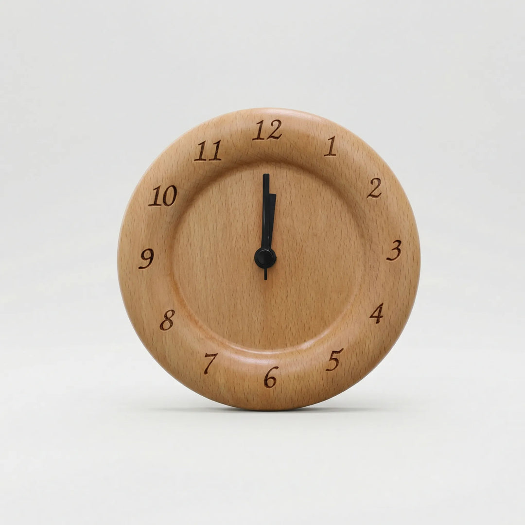 Geruisloze Analoge Wekker Met Natuurlijke Uitstraling - Woodtick