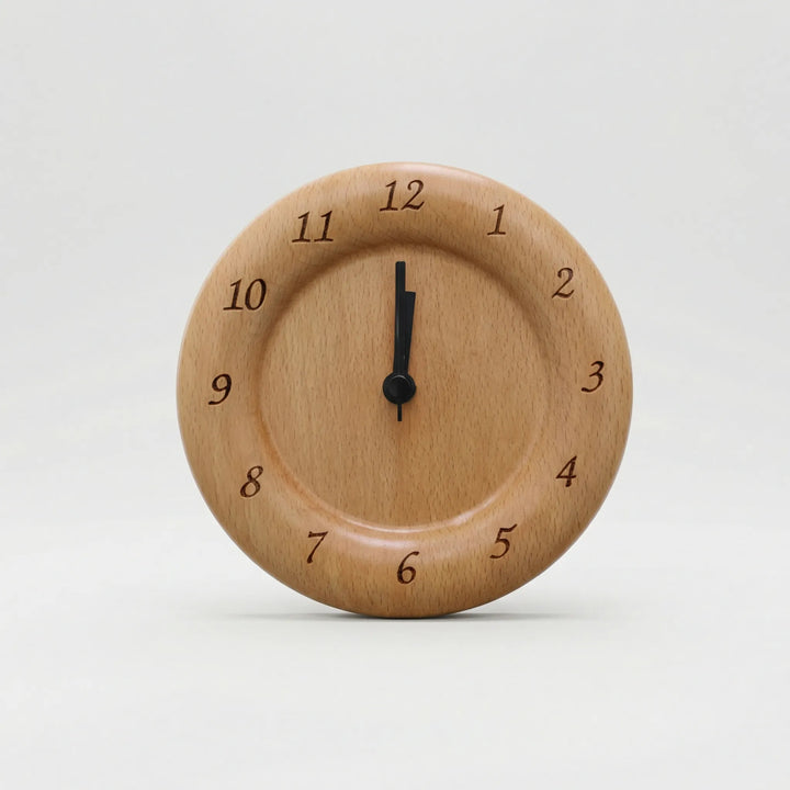 Geruisloze Analoge Wekker Met Natuurlijke Uitstraling - Woodtick