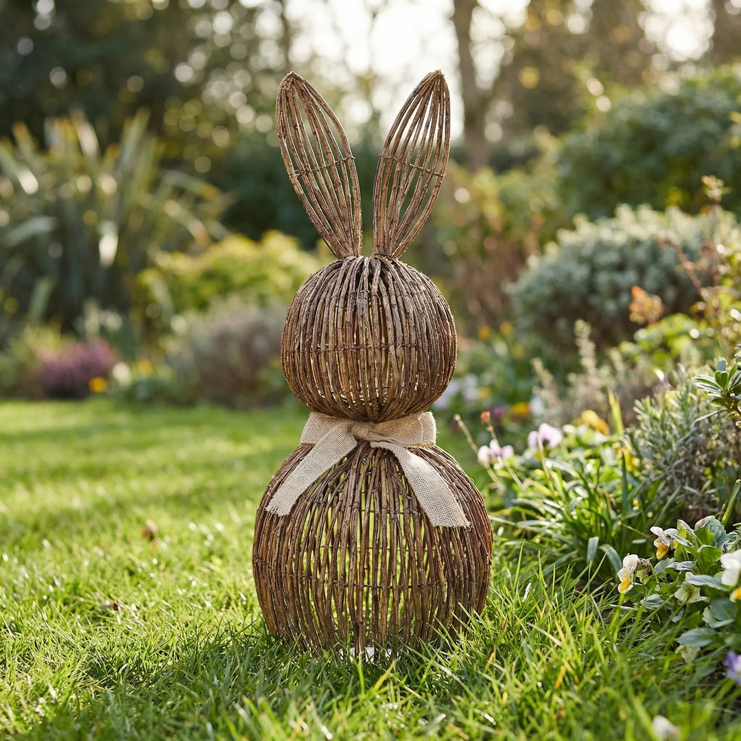 Gevlochten Konijnfiguur Voor Binnen En Buiten - Hoppelo