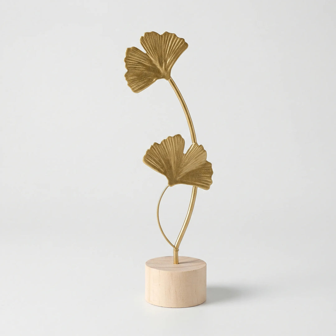 Gouden Bladsculptuur In Scandinavische Stijl - Folvenio