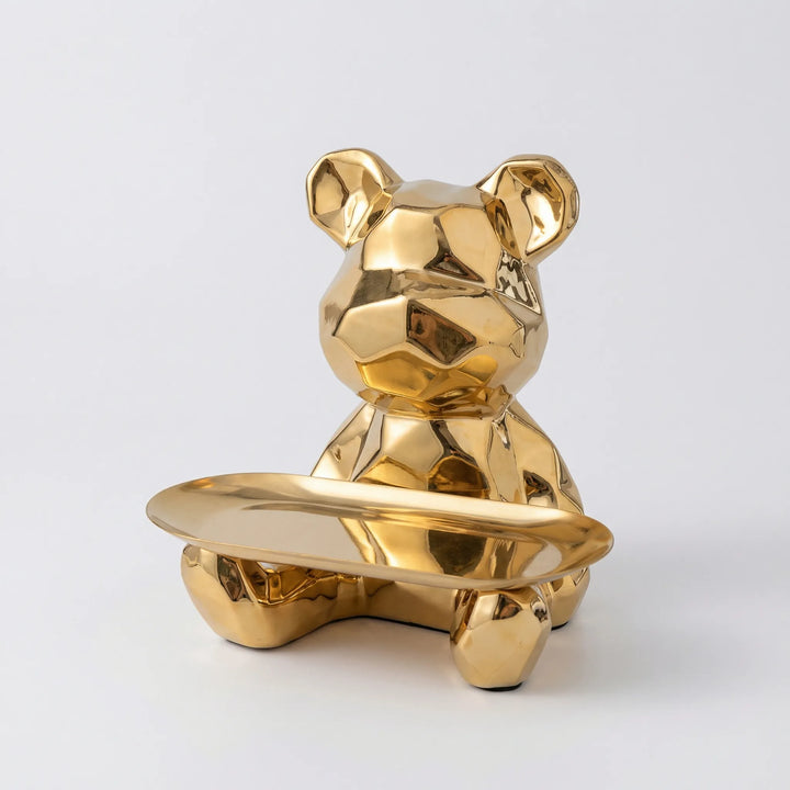 Goudglanzend Beertje Met Schaaltje - Goldteddi