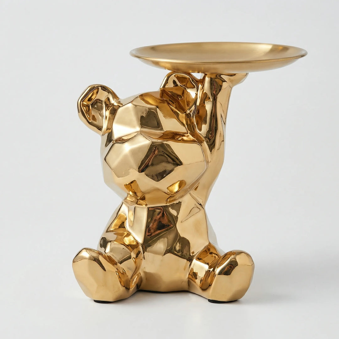 Goudglanzend Beertje Met Schaaltje - Goldteddi