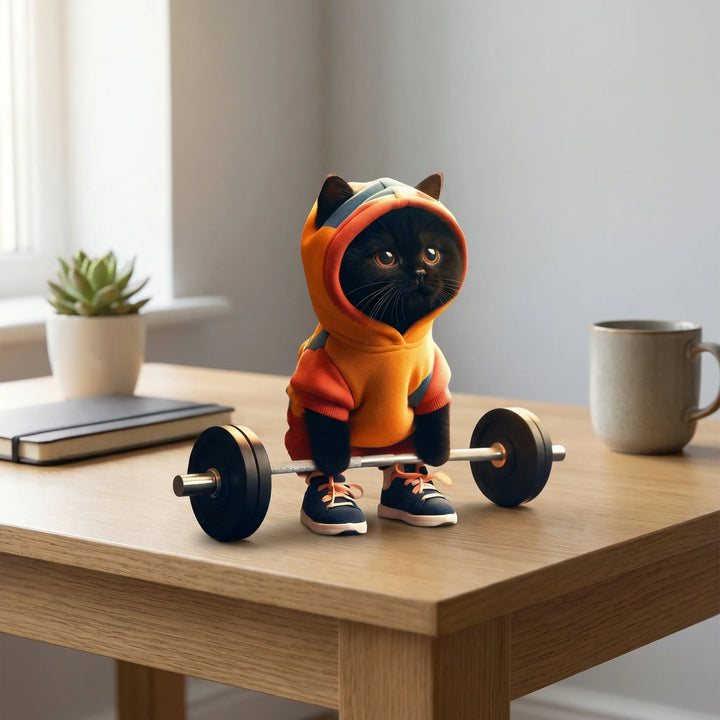 Grappig Kattenbeeldje Met Sportief Thema - Feliflex