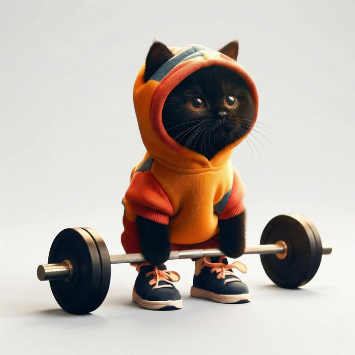 Grappig Kattenbeeldje Met Sportief Thema - Feliflex