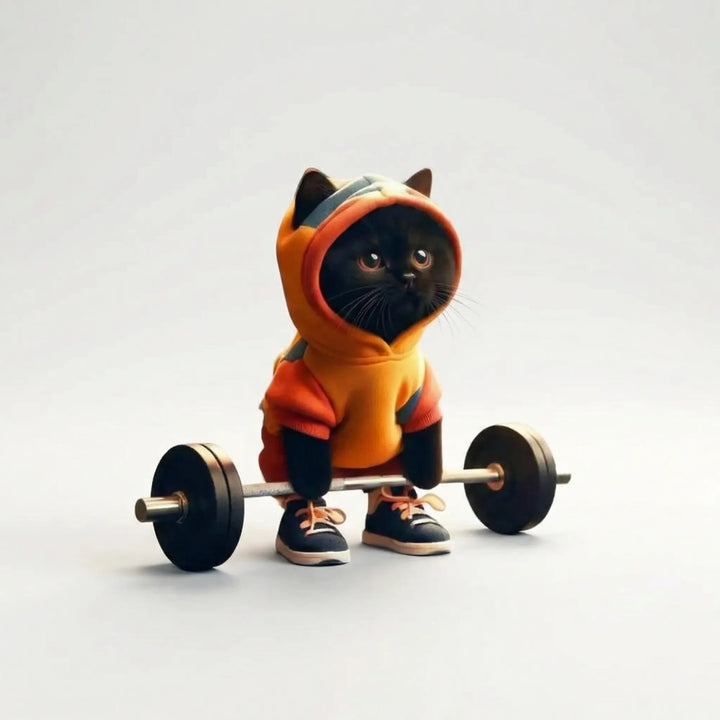 Grappig Kattenbeeldje Met Sportief Thema - Feliflex