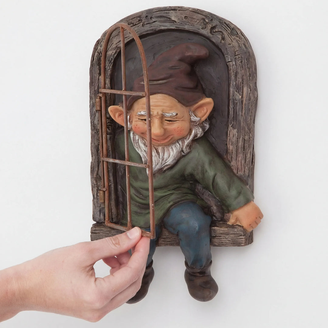 Grappige Tuinfiguur Met Raammotief - Gnomelyn
