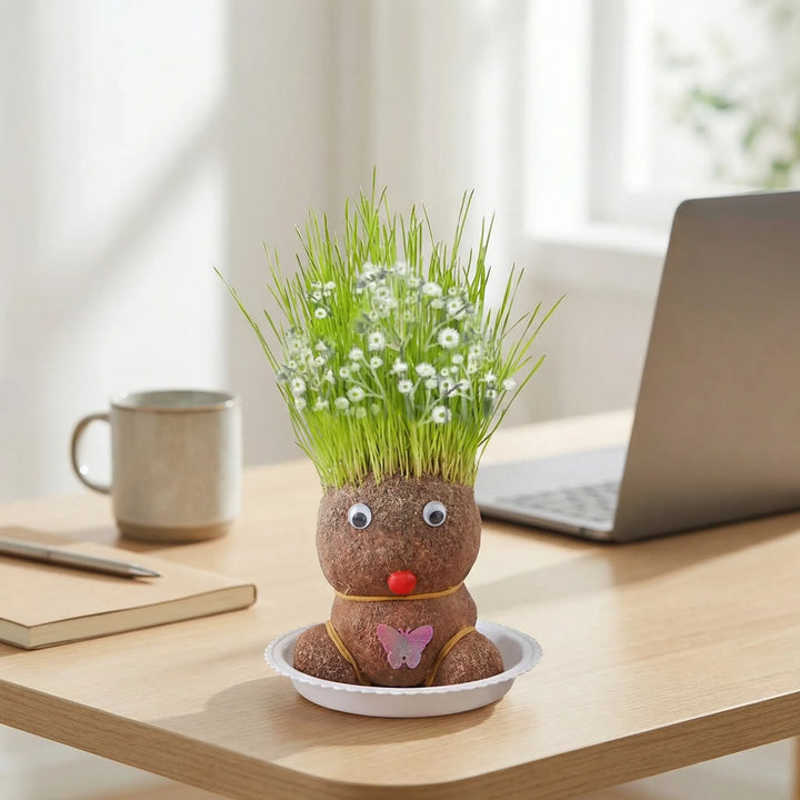 Groeiend Figuurtje Met Grashaar - Bloomhead