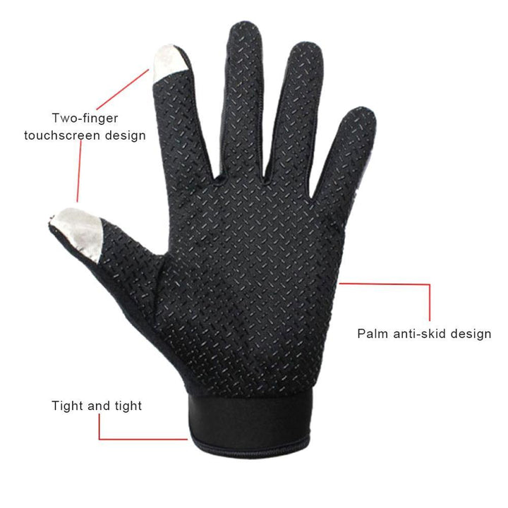 Breathable waterproof cycling gloves with grip area – Rivaro