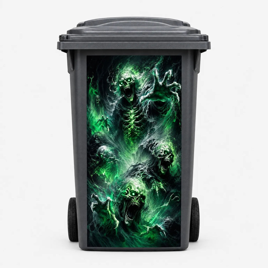 Halloween Bin Stickers - Zombin