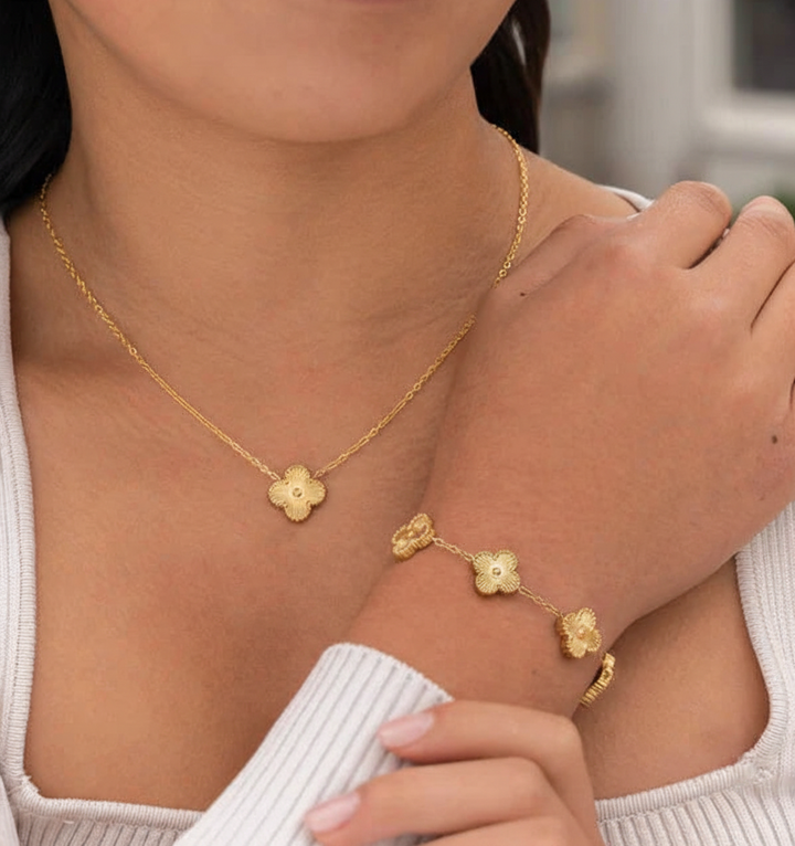 Halskette Und Ohrringe - LuckJewelry 