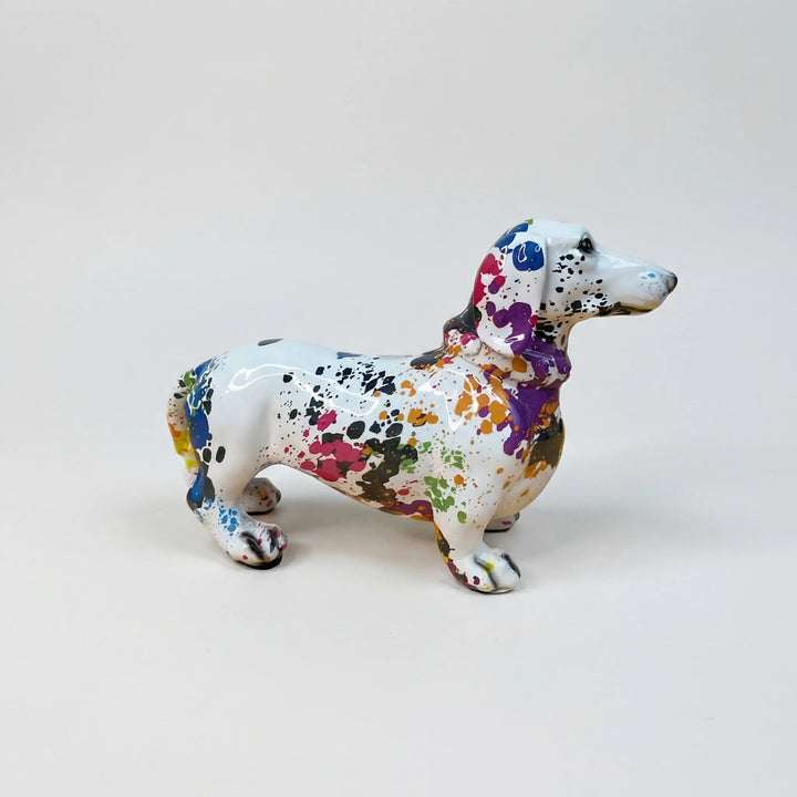 Handbeschilderd Bulldog-Beeldje In Graffitistijl - Frenzzo