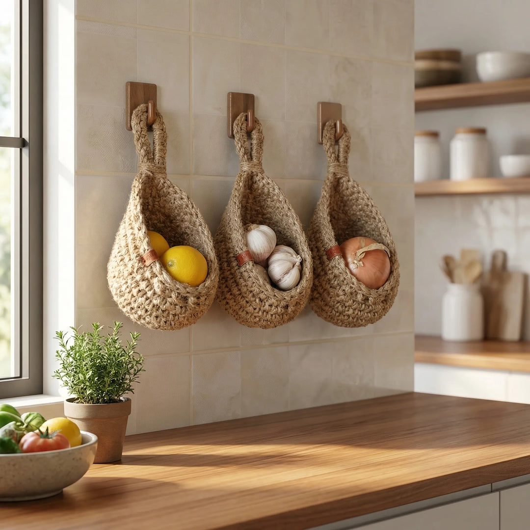Handgemaakte Hangende Wandmandjes Sets - Wallora