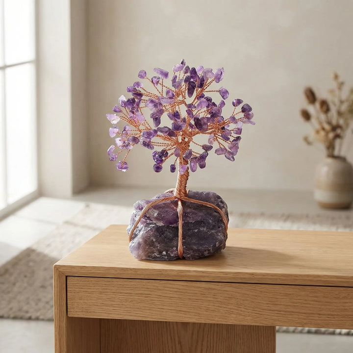 Handgemaakte Levensboom Met Edelsteentjes - Crystroot
