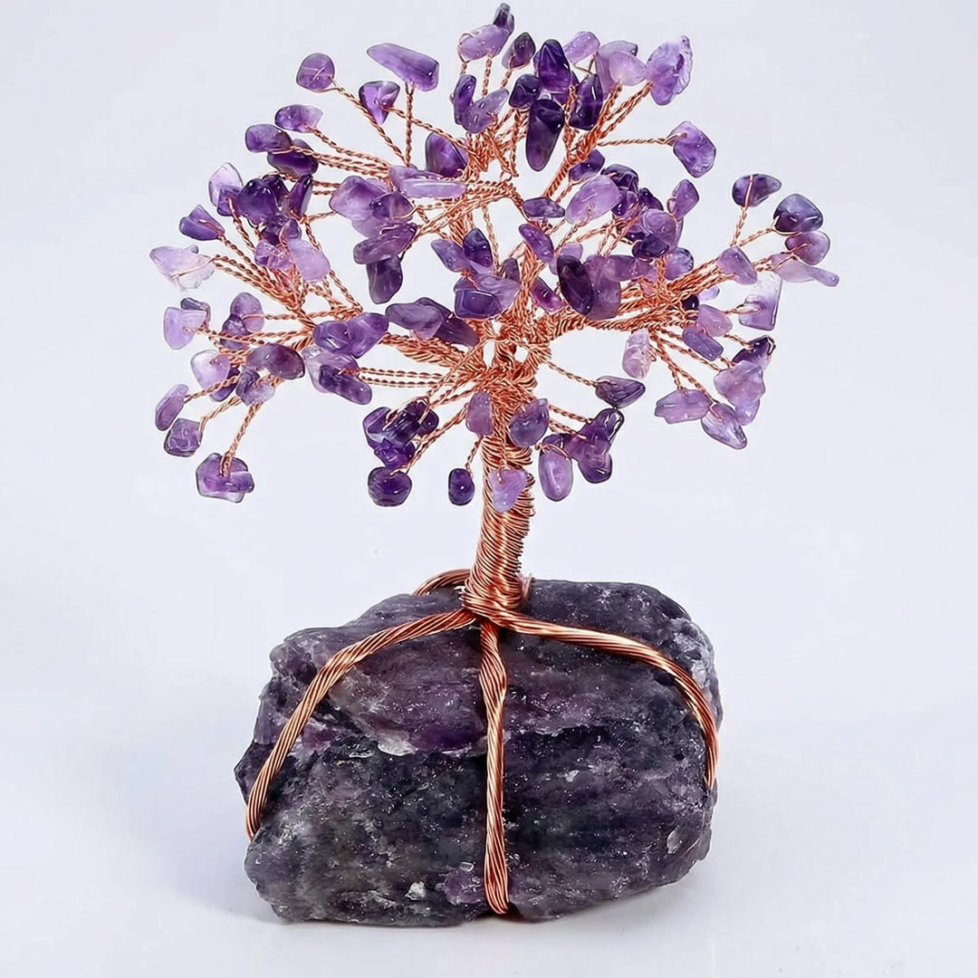 Handgemaakte Levensboom Met Edelsteentjes - Crystroot