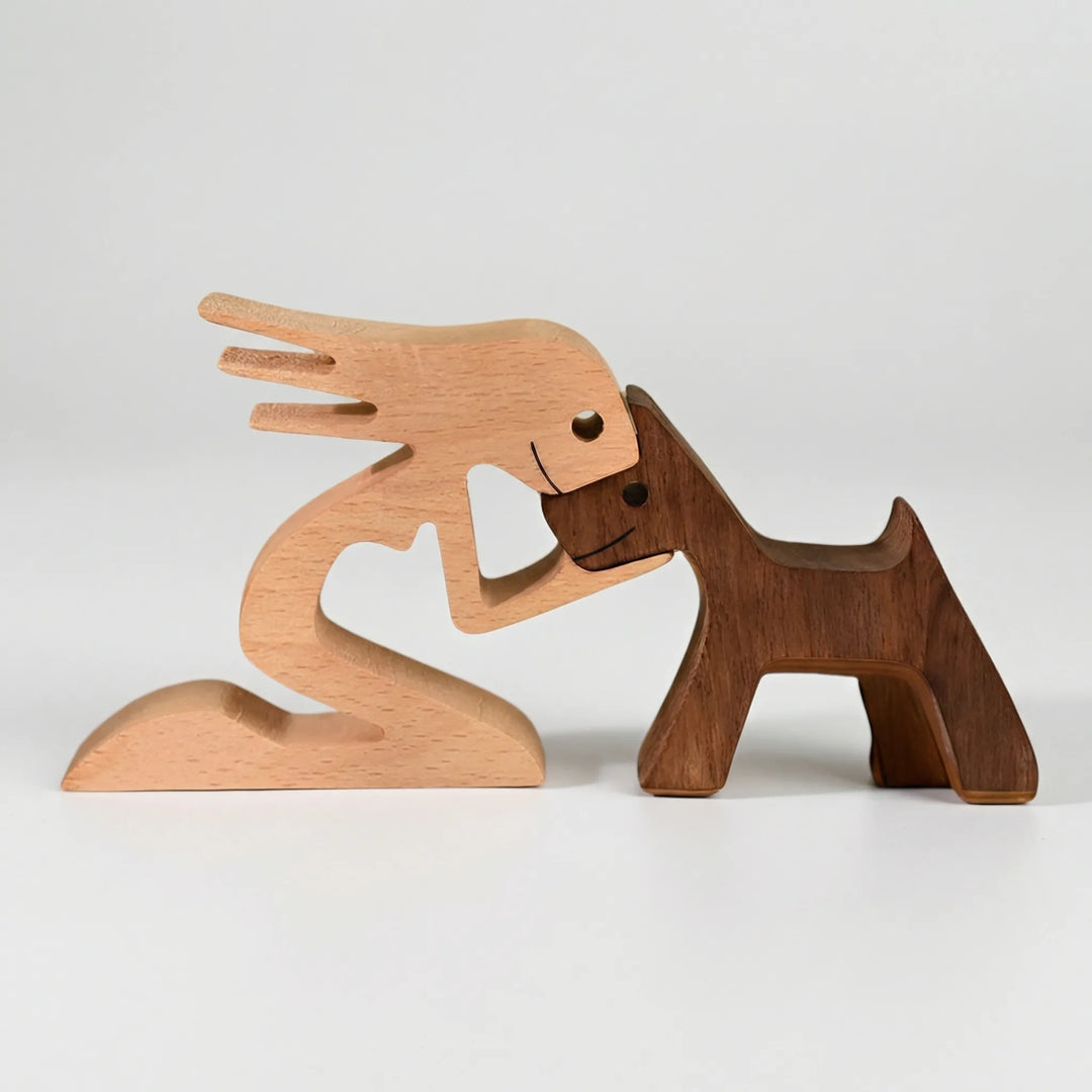 Handgemaakte Sculptuur Mens En Hond - Loyalcraft
