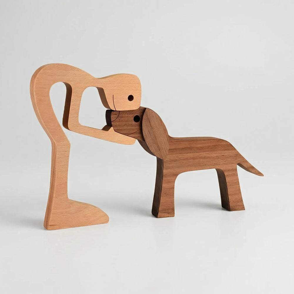 Handgemaakte Sculptuur Mens En Hond - Loyalcraft
