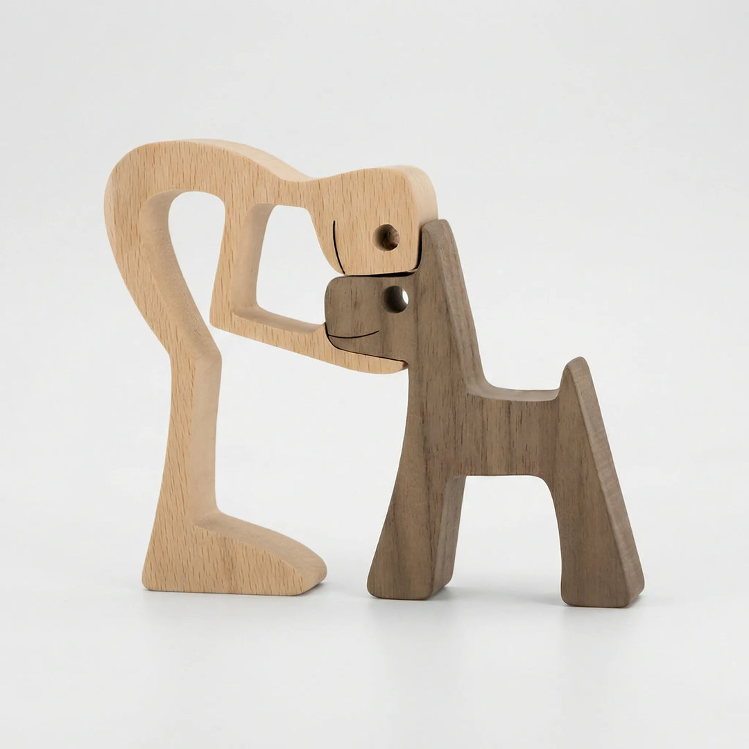 Handgemaakte Sculptuur Mens En Hond - Loyalcraft