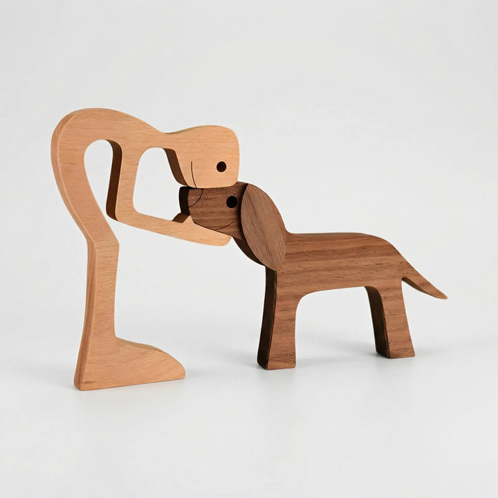 Handgemaakte Sculptuur Mens En Hond - Loyalcraft
