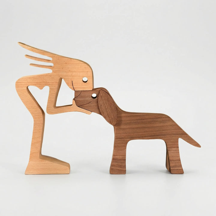 Handgemaakte Sculptuur Mens En Hond - Loyalcraft