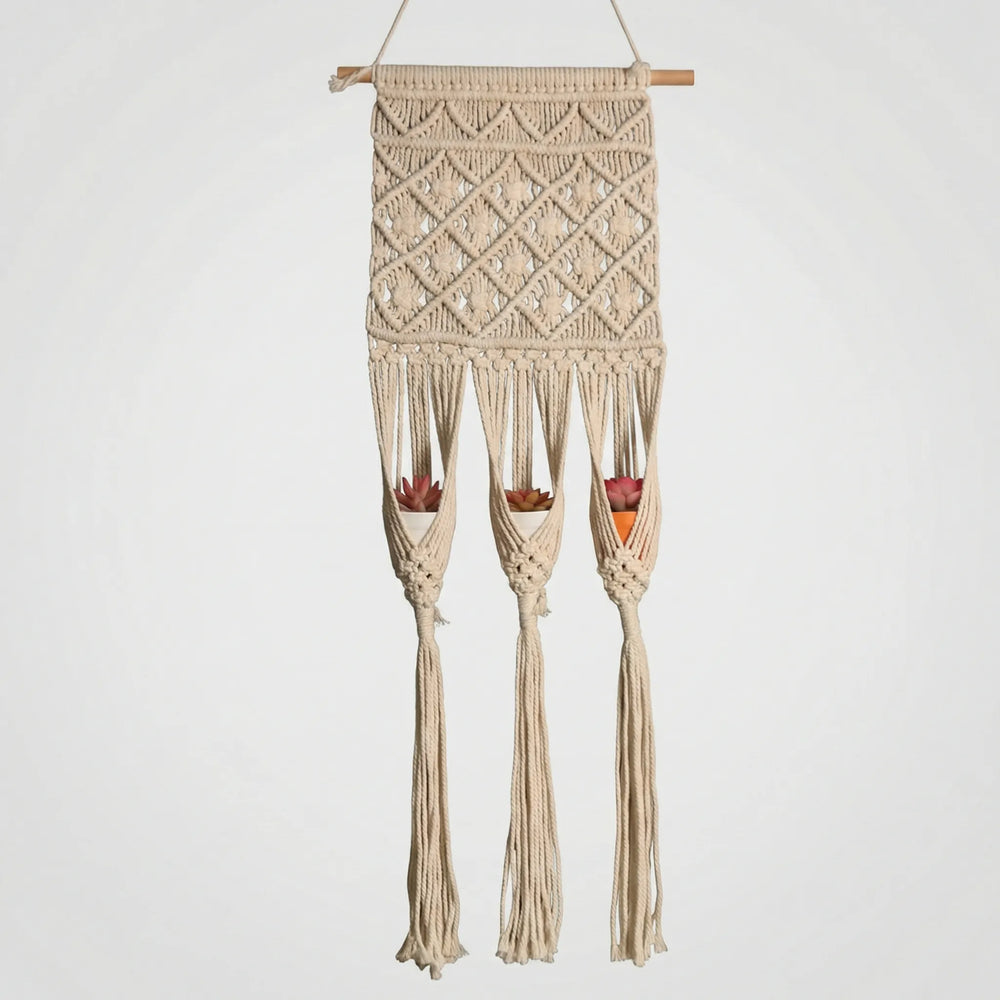 Handwoven Wall Planter Hanger - Hearthloom