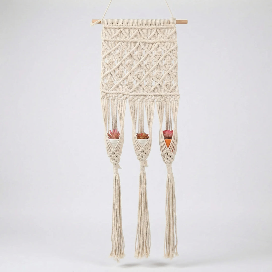 Handwoven Wall Planter Hanger - Hearthloom