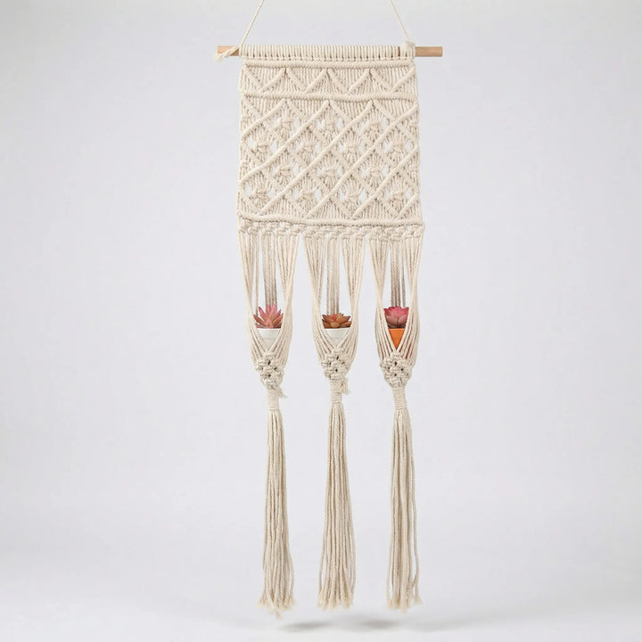 Handwoven Wall Planter Hanger - Hearthloom
