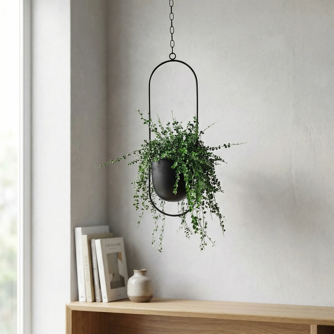 Hangende Bloempot Met Geometrisch Frame - Floraveil