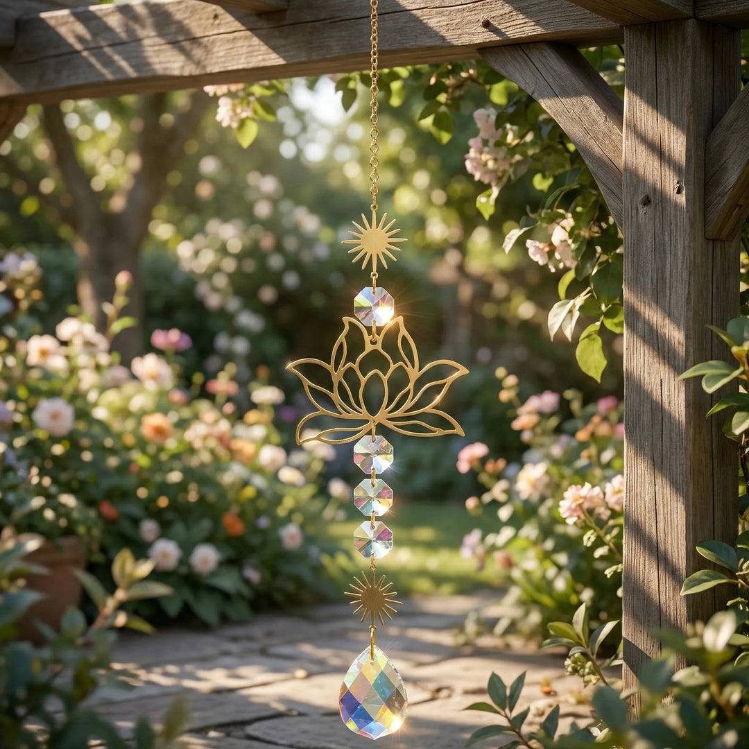 Hangende Lichtdecoratie Met Lotusbloemmotief - Sunwhisper