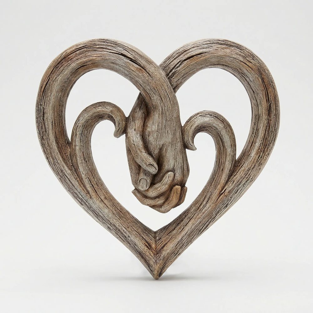 Hartvormige Wanddecoratie Met Handenmotief - Loveforma