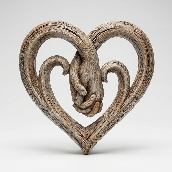 Hartvormige Wanddecoratie Met Handenmotief - Loveforma