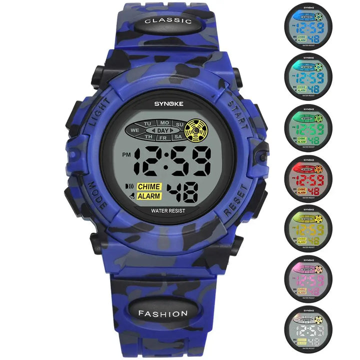 Waterproof digital children's wristwatch with LED display - Livano