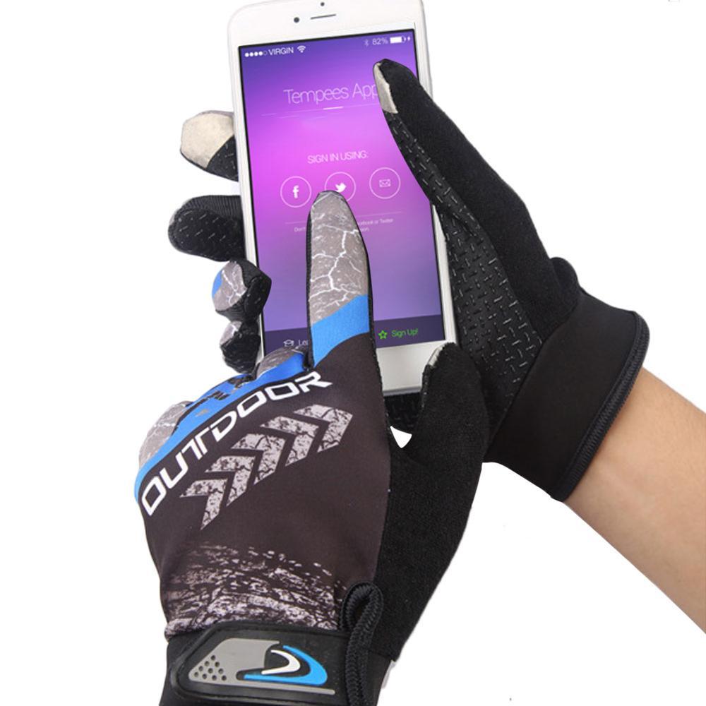 Breathable waterproof cycling gloves with grip area – Rivaro