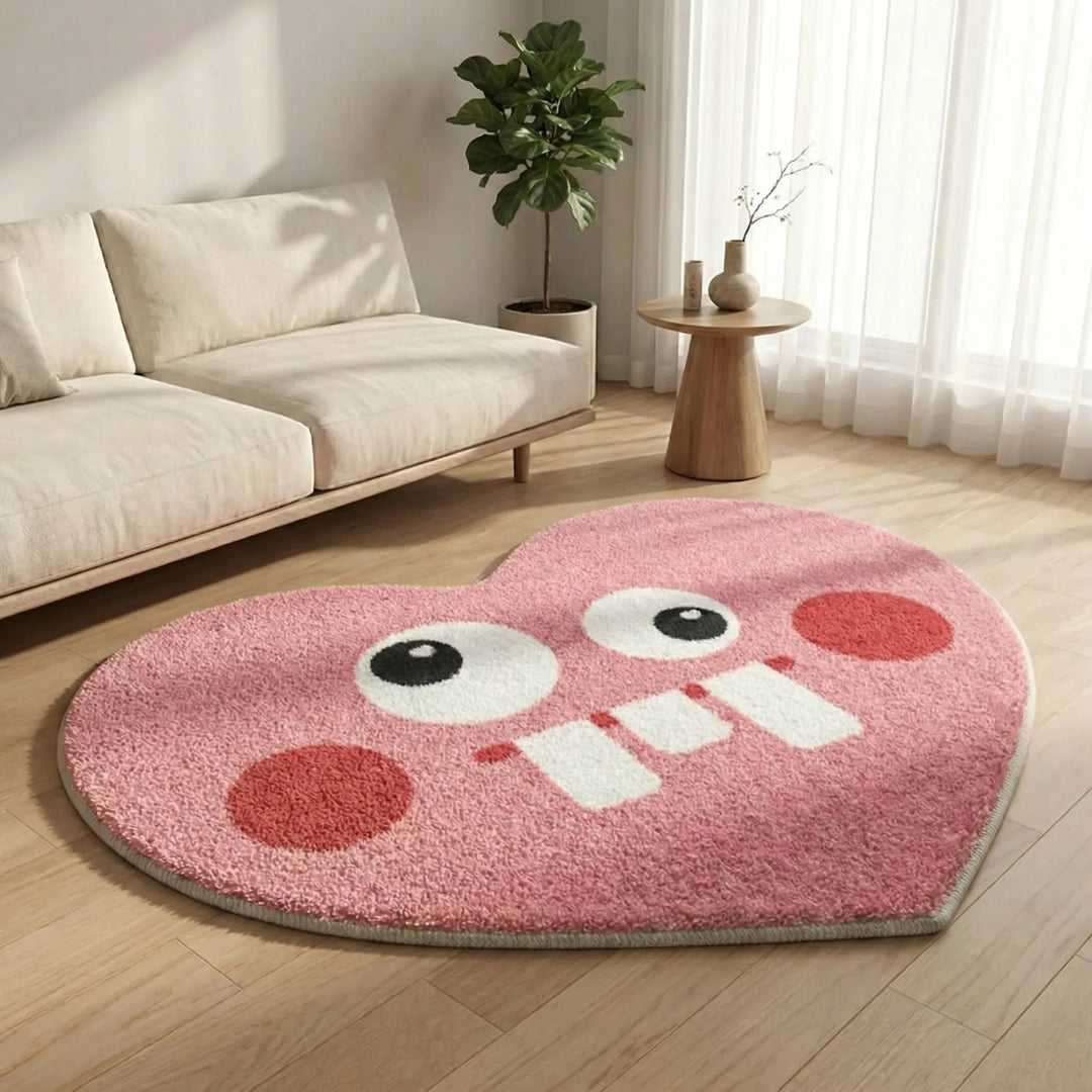Heart Shaped Living Room Rug - CozyMooHeart