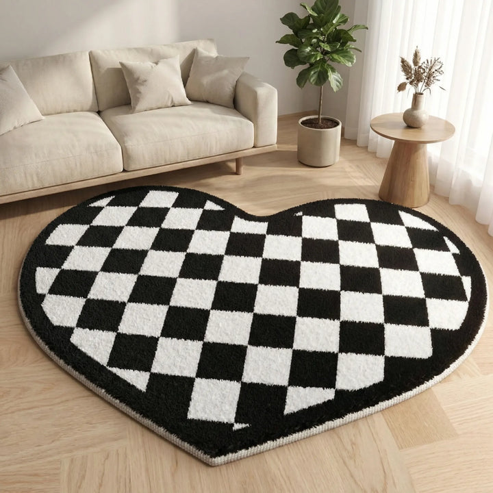 Heart Shaped Living Room Rug - CozyMooHeart