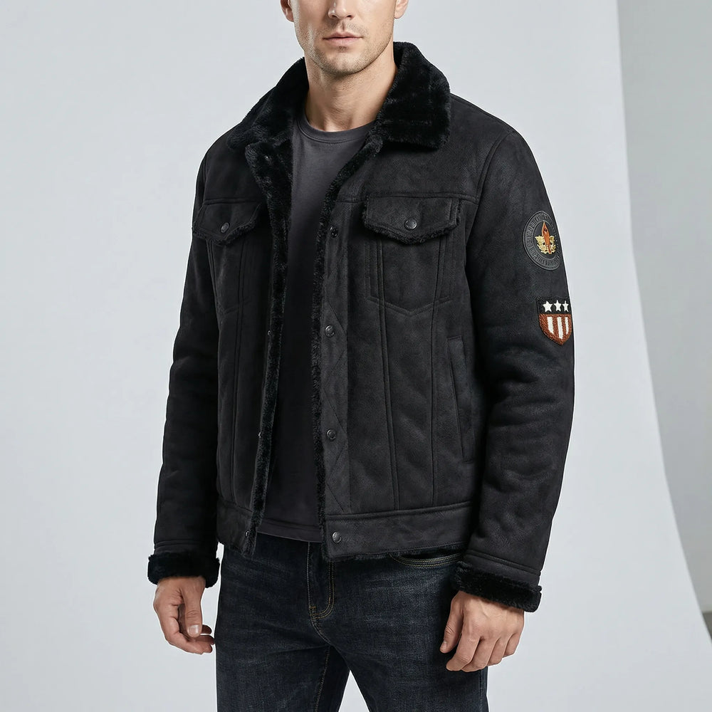 Herren-Bikerjacke Im Klassischen Stil - Mio