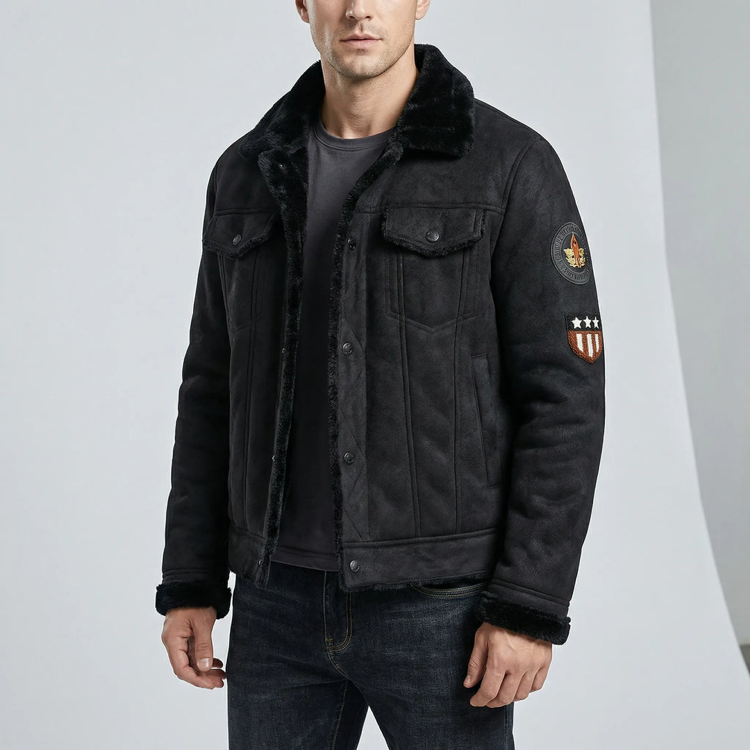 Herren-Bikerjacke Im Klassischen Stil - Mio