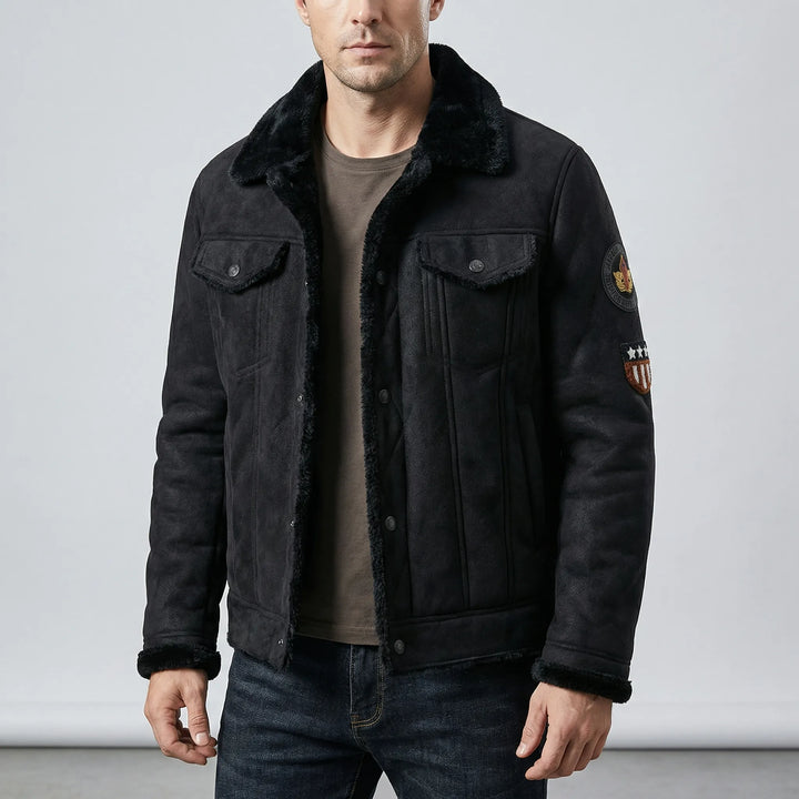Herren-Bikerjacke Im Klassischen Stil - Mio