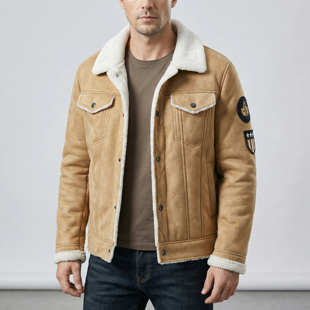 Herren-Bikerjacke Im Klassischen Stil - Mio
