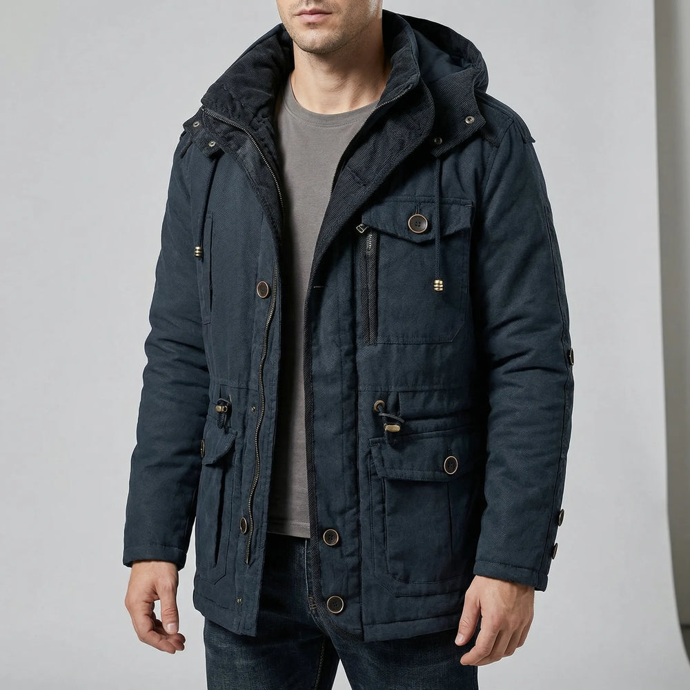 Herren-Parka Mit Kapuze Und Bündchen - Carlos