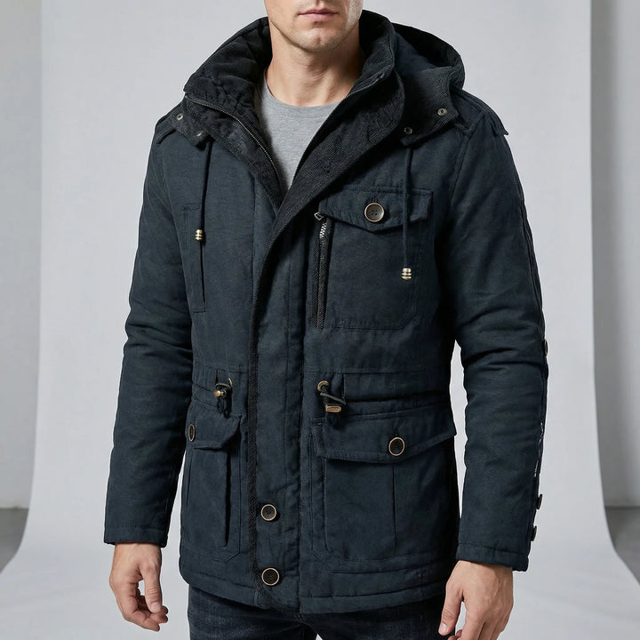 Herren-Parka Mit Kapuze Und Bündchen - Carlos