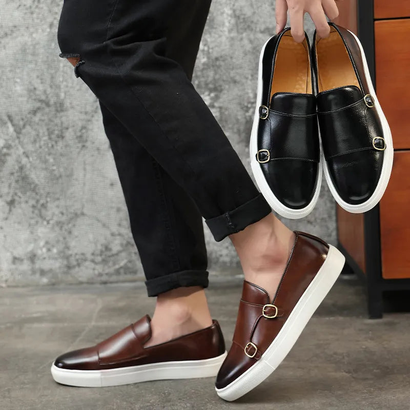 Herrenlederschuh Mit Schnallen - Glenn