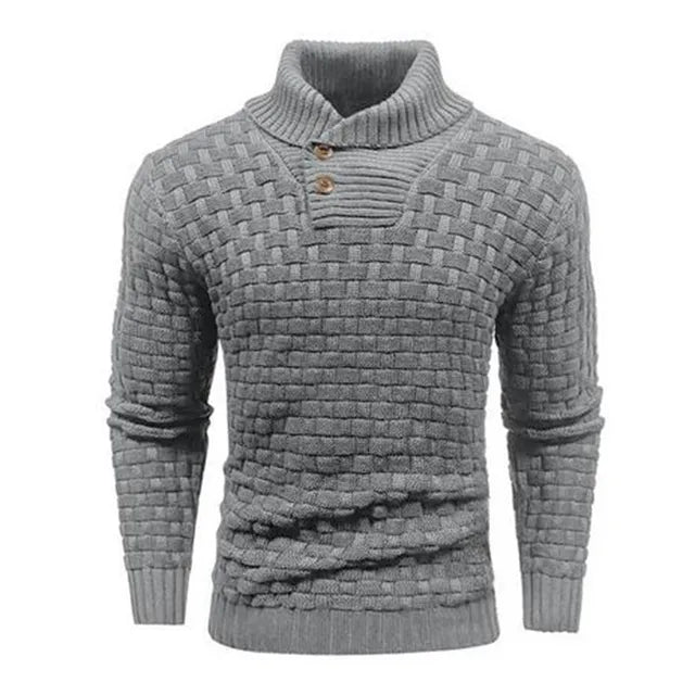 Herrenpullover Mit Schalkragen Und Strickmuster - Lenny