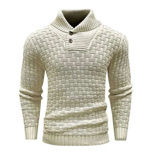 Herrenpullover Mit Schalkragen Und Strickmuster - Lenny