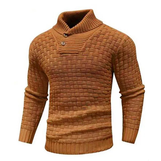 Herrenpullover Mit Schalkragen Und Strickmuster - Lenny