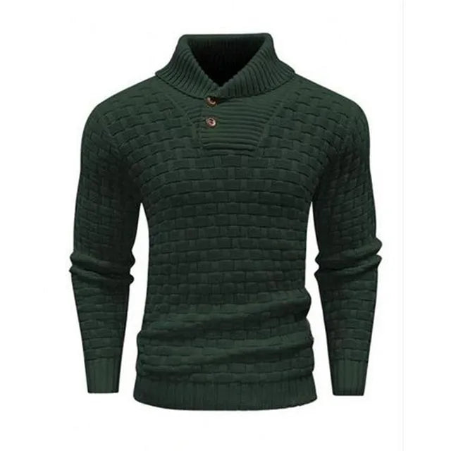 Herrenpullover Mit Schalkragen Und Strickmuster - Lenny