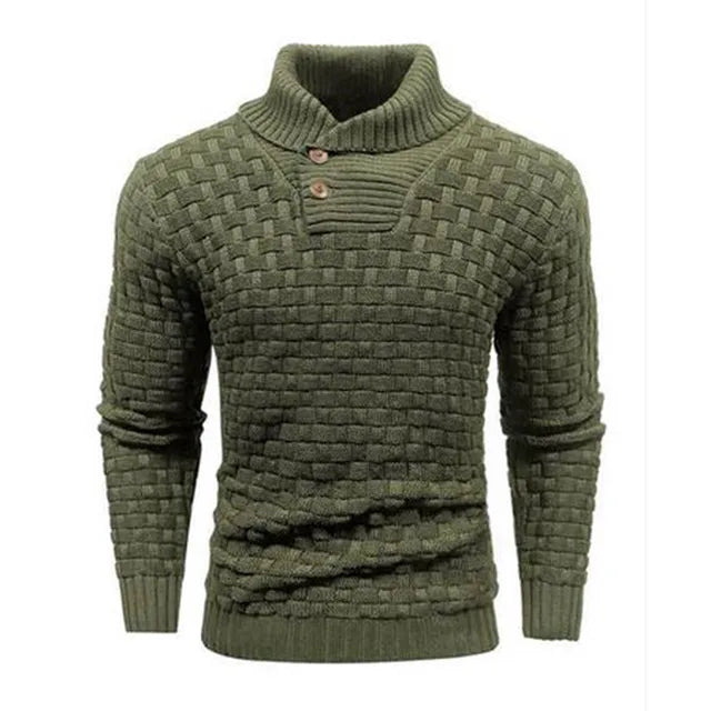 Herrenpullover Mit Schalkragen Und Strickmuster - Lenny