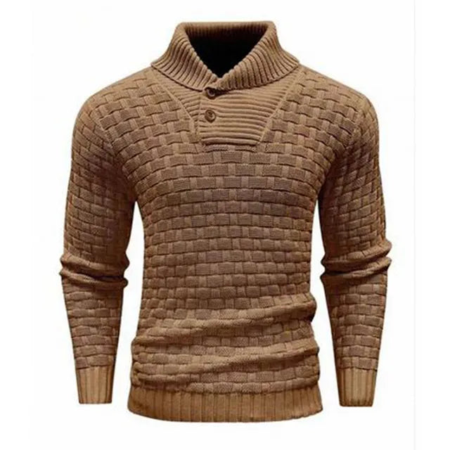 Herrenpullover Mit Schalkragen Und Strickmuster - Lenny