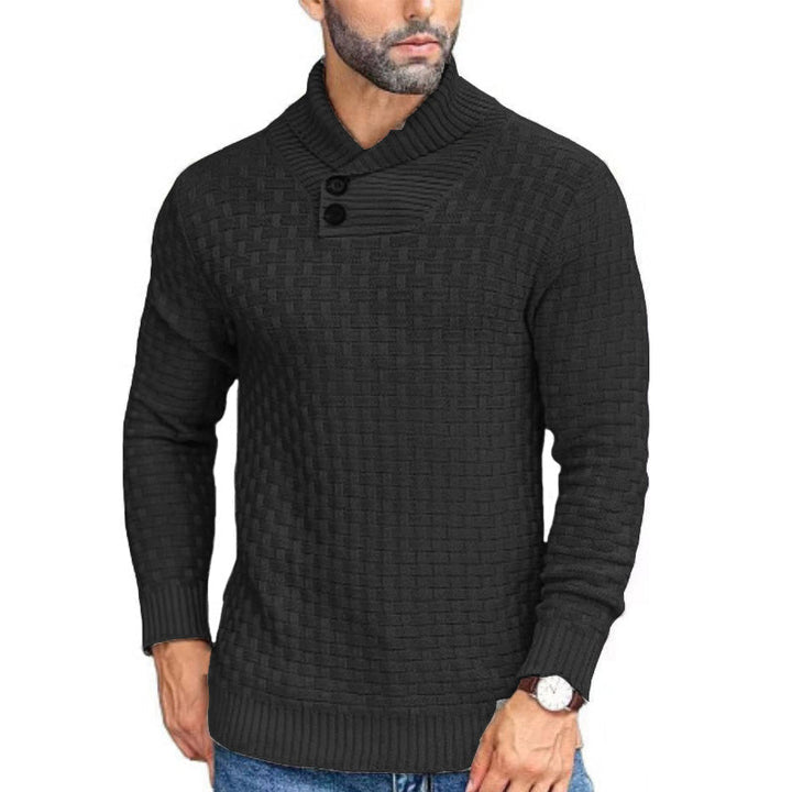 Herrenpullover Mit Schalkragen Und Strickmuster - Lenny